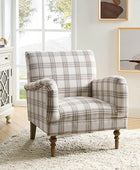 Sadie Plaid Classic Style Modern Charm Upholstered Chair