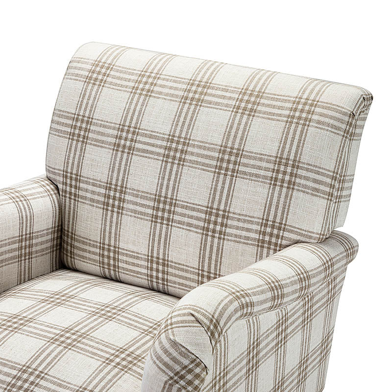Sadie Plaid Classic Style Modern Charm Upholstered Chair