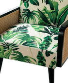 Elva Handcrafted Rattan with Solid Wood Frame Cane Armchair