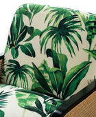 Elva Handcrafted Rattan with Solid Wood Frame Cane Armchair