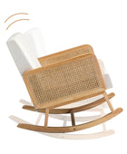 Yamat Velvet Rocking Armchair with Cane Arms