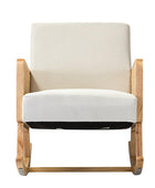 Yamat Velvet Rocking Chair with Cane Arms - HULALA HOME
