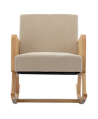 Yamat Velvet Rocking Armchair with Cane Arms