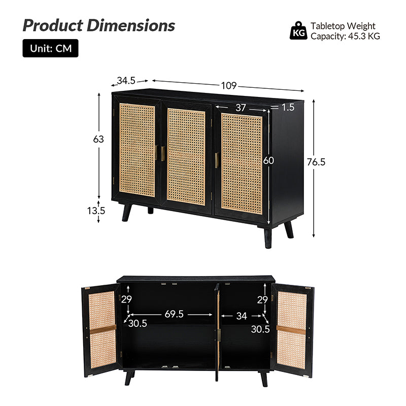 Dario 3-Door Accent Cabinet