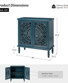 Emathides Floral 81.2 cm Tall 2-Door Accent Cabinet
