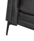 Capsa 213.4 cm Wide Vegan Leather Mid-century Modern Tufted Sofa