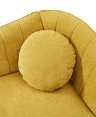 Emilio Loveseat with Gold Legs & Plush Cushion