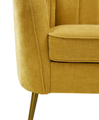 Emilio Loveseat with Gold Legs & Plush Cushion