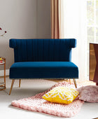 Megara Velvet Armless Wingback Loveseat
