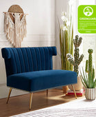 Megara Velvet Armless Wingback Loveseat