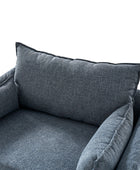 Miles Farmhouse Slipcovered Armchair with Large Ottoman