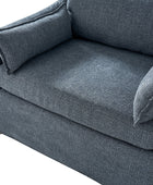 Miles Farmhouse Slipcovered Armchair with Large Ottoman