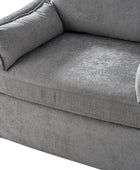 Miles Farmhouse Slipcovered Armchair with Large Ottoman