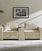 Miriam Sectional Sofa with Storage, Tabletop, Cup Holders & USB Ports