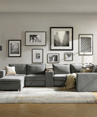 Miriam Sectional Sofa with Storage, Tabletop, Cup Holders & USB Ports