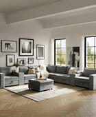Miriam Sectional Sofa with Storage, Tabletop, Cup Holders & USB Ports