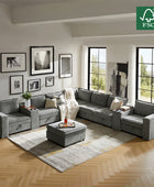 Miriam Sectional Sofa with Storage, Tabletop, Cup Holders & USB Ports