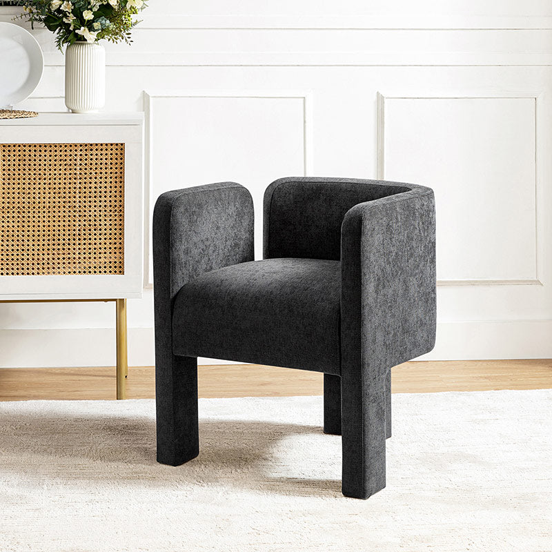 Modern Dining Chair with Cushioned Seat and Segmented Back