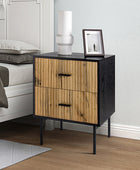 Modern Nightstand with Pleated Drawers