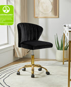 Modern Velvet Gold Swivel Adjustable Chair