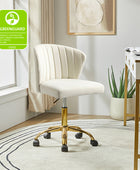 Modern Velvet Gold Swivel Adjustable Chair