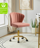 Modern Velvet Gold Swivel Adjustable Chair