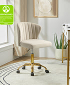Modern Velvet Gold Swivel Adjustable Chair