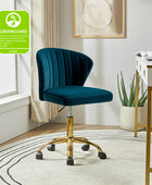 Modern Velvet Gold Swivel Adjustable Chair