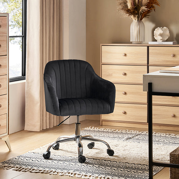 Modern Velvet Task Chair with Tufted Back