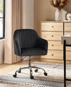 Modern Velvet Task Chair with Tufted Back