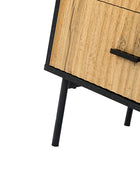 Nahuel Modern Nightstand with Pleated Drawers