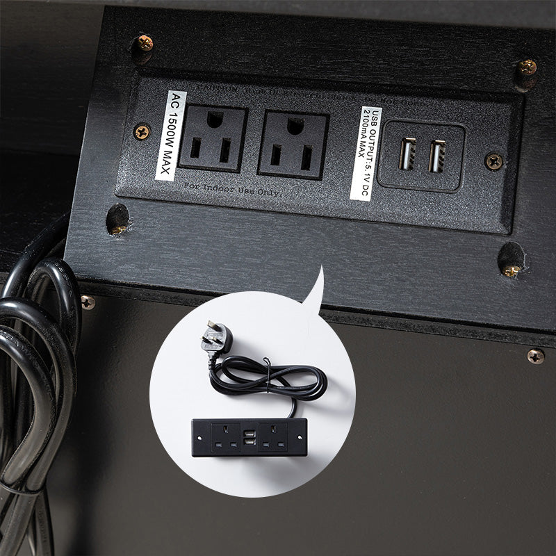 Kamu 2 - Drawer Nightstand with Built-In Outlets