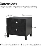 Kamu 2 - Drawer Nightstand with Built-In Outlets
