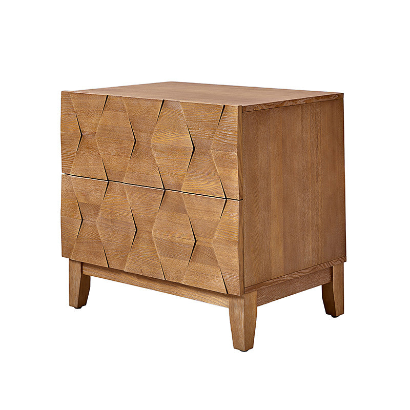 Kamu 2 - Drawer Nightstand with Built-In Outlets