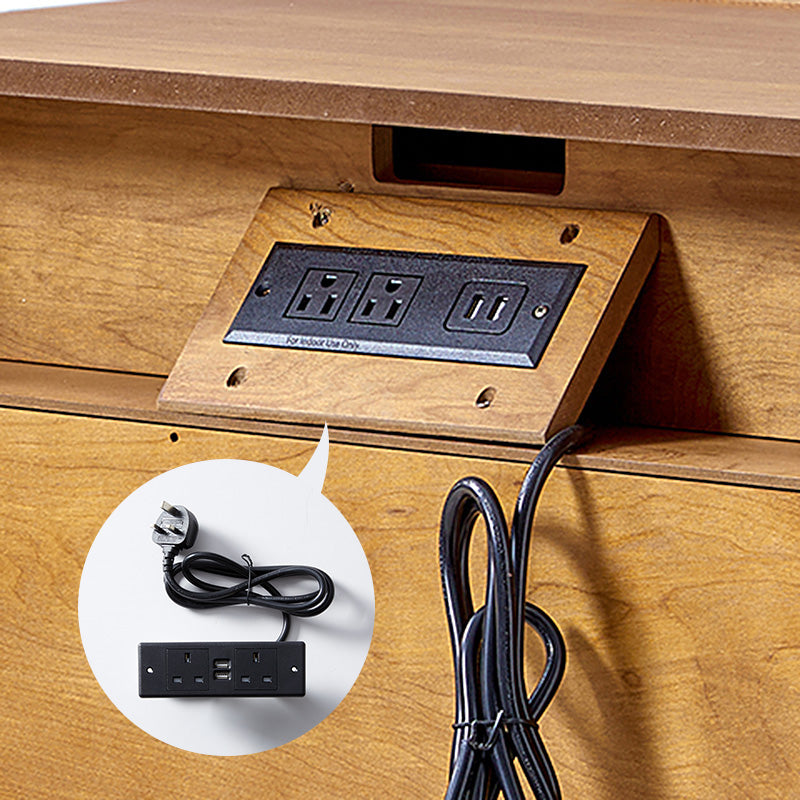 Kamu 2 - Drawer Nightstand with Built-In Outlets