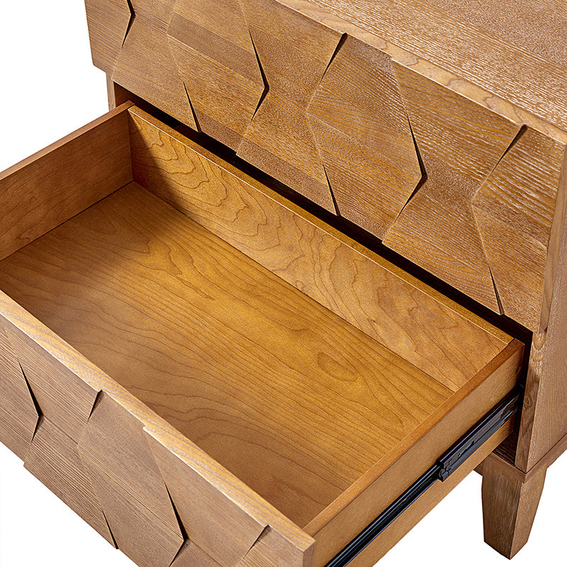 Kamu 2 - Drawer Nightstand with Built-In Outlets