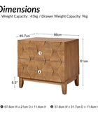 Kamu 2 - Drawer Nightstand with Built-In Outlets
