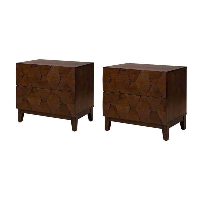Kamu 2 - Drawer Nightstand with Built-In Outlets