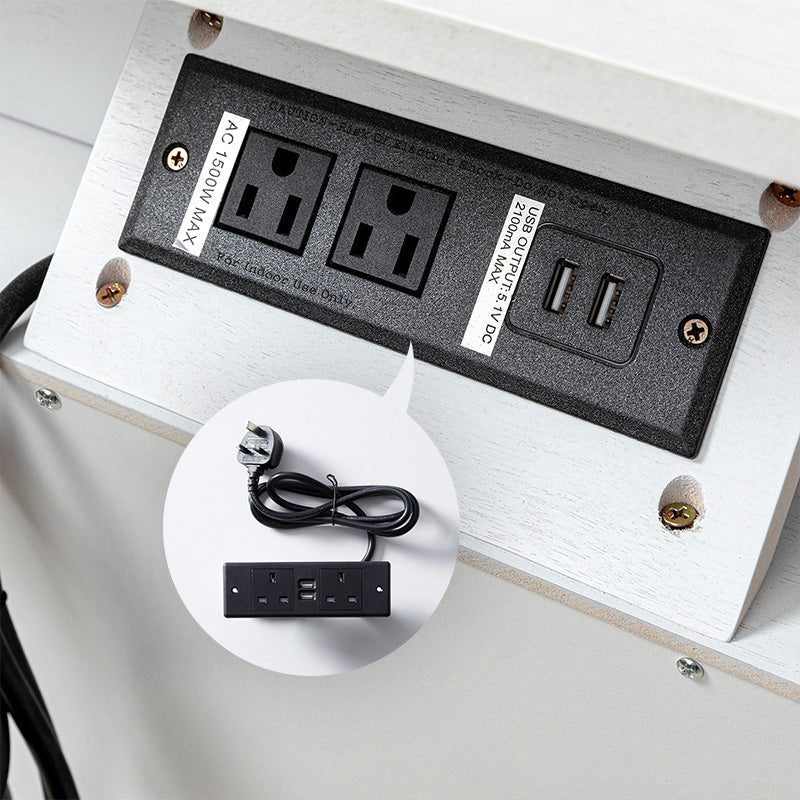 Kamu 2 - Drawer Nightstand with Built-In Outlets