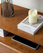Lilian Mid-Century Nightstand with Charging Station & Shelf