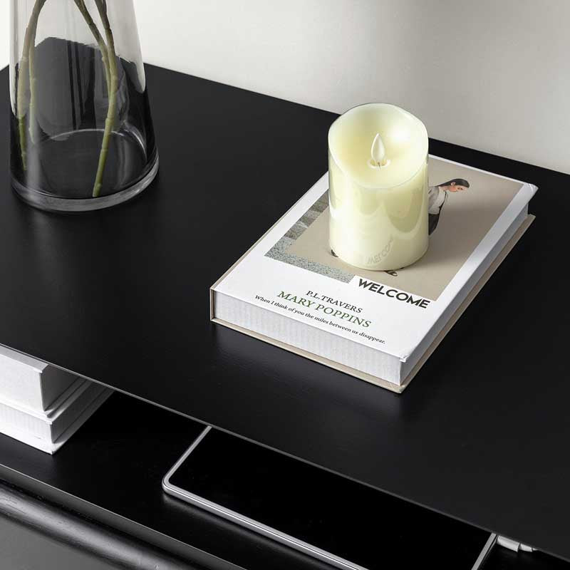 Lilian Mid-Century Nightstand with Charging Station & Shelf