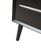 Lilian Mid-Century Nightstand with Charging Station & Shelf