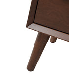 Lilian Mid-Century Nightstand with Charging Station & Shelf