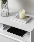 Lilian Mid-Century Nightstand with Charging Station & Shelf