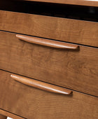 Janet 3 Drawer Mid Century Nightstand with Charging Station