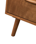 Janet 3 Drawer Mid Century Nightstand with Charging Station