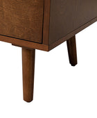 Janet 3 Drawer Mid Century Nightstand with Charging Station