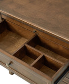 Galatea Farmhouse 3-Drawer Nightstand with Shelf & Charging Port