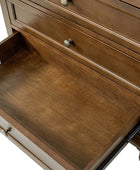 Galatea Farmhouse 3-Drawer Nightstand with Shelf & Charging Port