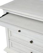 Galatea Farmhouse 3-Drawer Nightstand with Shelf & Charging Port